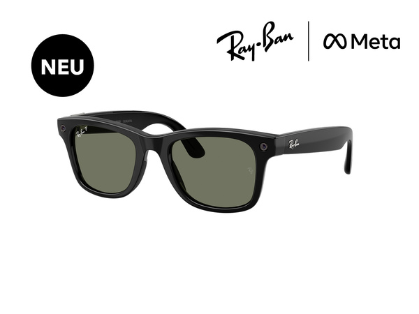 Wayfarer, Schwarz Glänzend mit G15 Green Polar / GEN 3