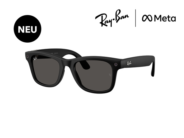Wayfarer, Schwarz Matt mit 85 % Grau / GEN 3